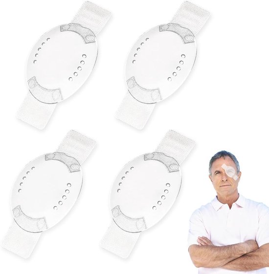 4 stuks transparante oogpatch, medisch, medisch, oogklep, medisch, volwassenen, oogpleisters voor volwassenen, oogpleister, medische oogpatch, medische oogpatch