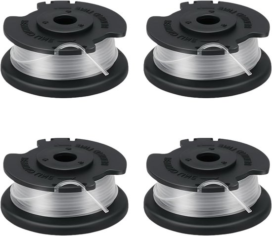 4 Stuks Vervangende Spoelen voor Grastrimmers, Compatibel met Diverse Modellen, 1.6mm Nylon Draad, Accessoires voor Tuinonderhoud en Grasmaaien van Merkloos