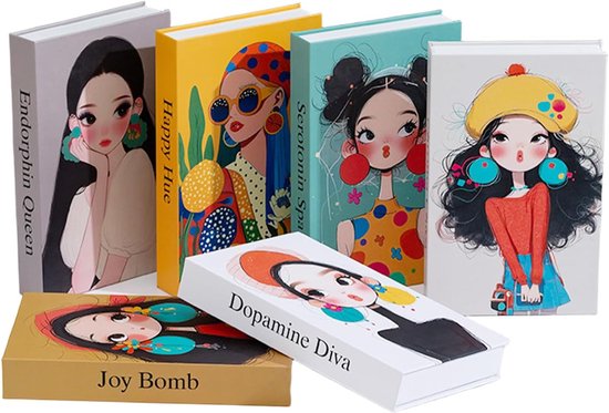4 stuks/6 stuks decoratieve boeken voor thuisdecoratie, modieuze nepboekenset, decoratieve kunstboeken, geen pagina's, kunstkantoor, decoratieboek, eenvoudig esthetisch, gestapeld modern boek voor