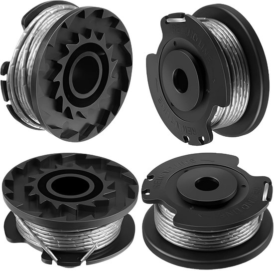 4 x draadspoel voor grastrimmer, compatibel met Bosch f016800569, reservespoel voor elektrische grastrimmer, Ø 1,65 mm