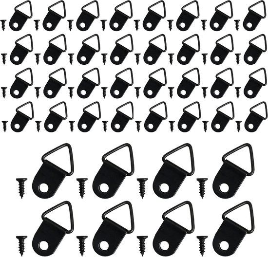 40 Pcs Photo Hangers Photo Hooks Set of Hooks Photo Frame Hooks Triangular Hooks Picture Frame Hanging Hooks with - ShopVlot