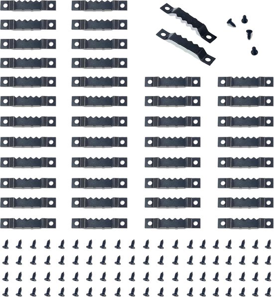 40 Piece Photo Hooks Set, Double-Sided Knurled Photo Hooks, Metal Photo Hooks with Screws, for Hanging Heavy Pictures - ShopVlot