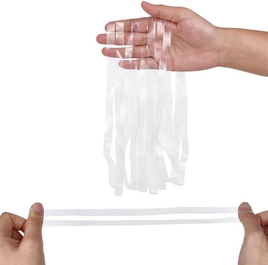 40 Stuks Duidelijke Grote Rubber Bands 10mm Breed TPU Elastische Band Voor Zware Binding, Boeken, Camera's, Kantoorbenodigdheden en Verpakkingen - 50cm Lang