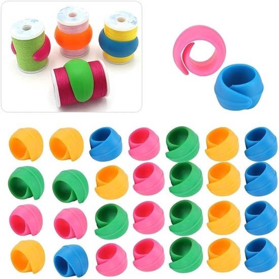 40 Stuks Kleurige Spoel Huggers en Bobbin Houder Clips voor Borduren, Quilten en Naaien