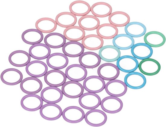 40 Stuks Ronde Haakmarkeerders in Diverse Kleuren voor Handwerken, Breien en Haken Accessoires van Merkloos