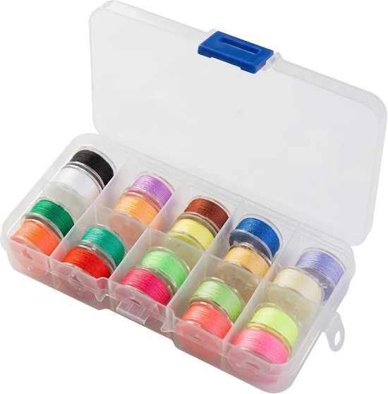 40 stuks spoeltjes, voorgewonden spoeltjes, naaimachinelint, naaimachineaccessoires, voorgewonden spoeltjes met naaimachinelint, voor Brother/Singer/Babylock/Janome/Elna-borduurmachines