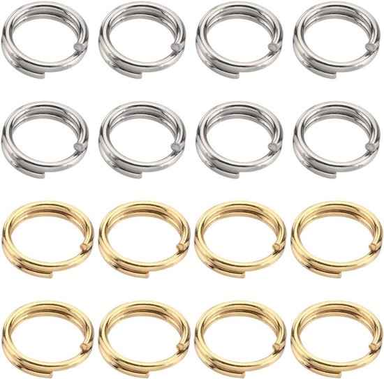 400 Stuks 5mm Gouden Jump Rings van 304 RVS - Splitringen voor Sieraden Maken, DIY Oorbellen, Armbanden en Kettingen