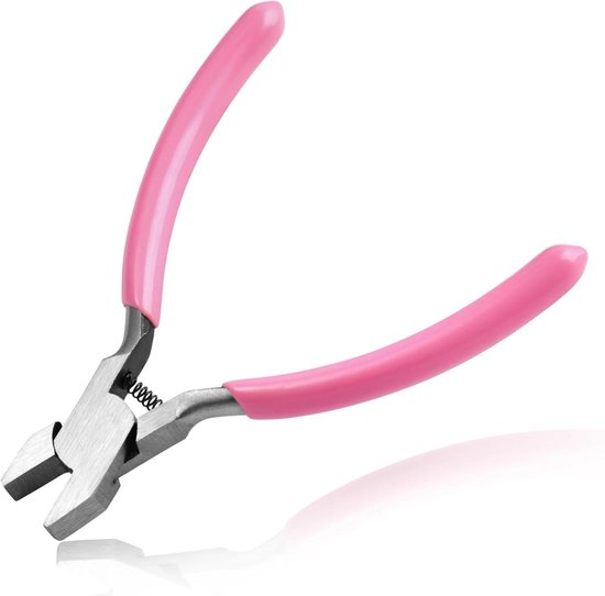 4.4" Mini Short Flat Nose Pliers - Jewelry Making - Duck Billed Pliers - Smooth Jaws - Wire Straightener - Craft DIY Tools van Merkloos