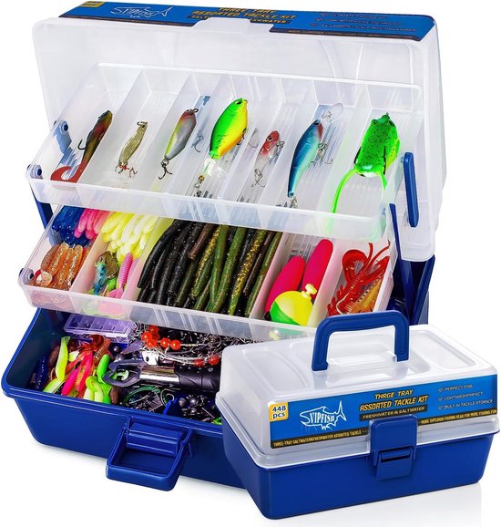 448-delige kunstaas set - complete visdoos met haken, gewichten, dobbers en accessoires voor visliefhebbers van Merkloos