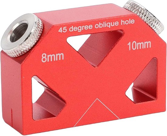 45 Graden Boorpositioneerder, Aluminium Deuvelboorgeleiders met 9,5 Mm Boor voor Houtbewerking, Meubelframes en Houten Speelgoed