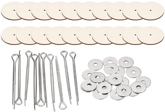 45mm poppengewrichtjes, set van 10 verwijderbare krulspeldjes verbindingen en vezelplaatbakje voor het maken van beerpoten, hoofdgewrichten, DIY-knutselaccessoires