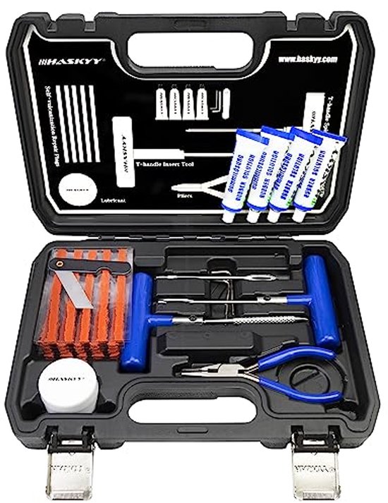 47-delige bandenreparatieset voor diverse voertuigen - verlichting van pech onderweg van Merkloos