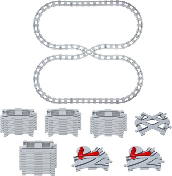 47-delige treinrails set, compatibel met Duplo treinen