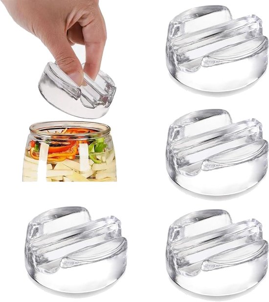 4pcs fermenting weights, diameter 7cm, wide mouth glass weights for fermentation, fermentation glass weights for - ShopVlot
