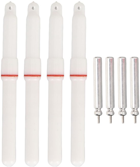 4PCS Fishing Glow Sticks ABS LED Float Rod Tip Luminous Light Sticks with Battery for Dark Night Fishing van Merkloos