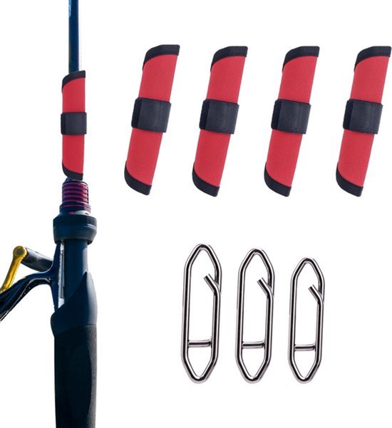 4st Lure Wrap & 30st Fishing Speed Clips - 15 cm Bait Gloves voor Hengel Lure Hook Covers - Vissers Veilig Beschermen tijdens het Vissen - Visaccessoires