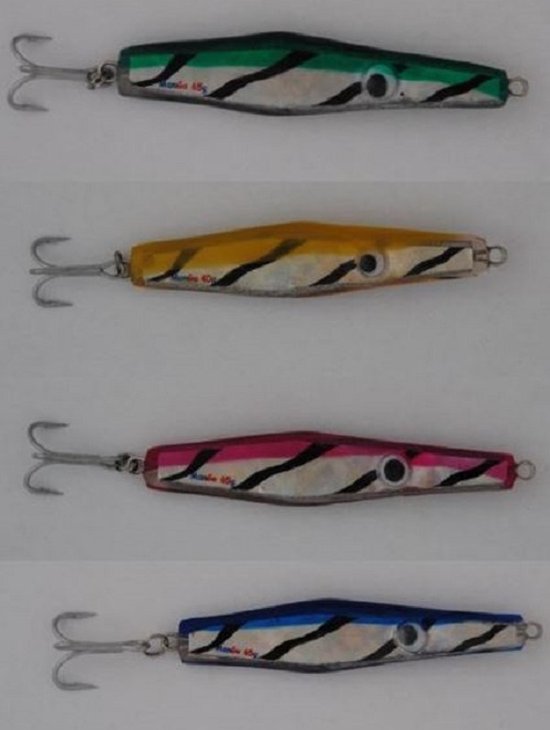 4x Longshot pilker 40 gr Assortiment -Snoekbaars - Geep - Roofblei - Kunstaas van FTM Trout