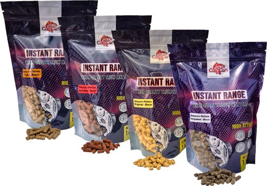 4x1kg Babycorn Pellets 'Assorti' 8mm - 4kg - Voordeelpakket Karper/Witvis Pellets - Lokvoer/Aas voor Vissen van Merkloos