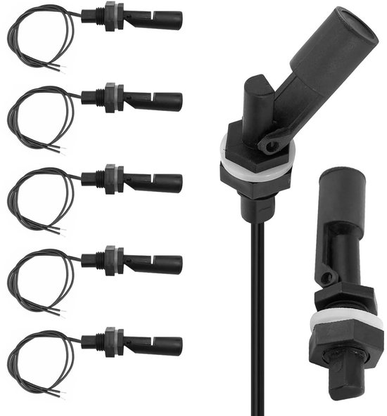 5 Pcs Float Switch - Water Level Sensor - Float Switch - Level Switch - Side Mounted Horizontal Float Switch - Liquid Float Switch voor Tank - Zwembad - Waterbeheer