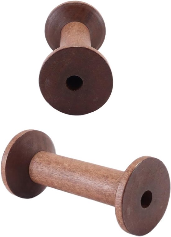5 stuks houten klossen 7,5 cm naaiklossen lege borduurgaren klos draad weefklossen (7,5 x 3,5 cm)