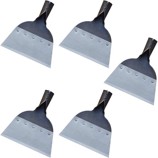 5 stuks tuingereedschap, onkruidverwijderaar, 21,5 x 25 cm, tuinschop van mangaanstaal, stootschaar, tuingereedschap, stootschaar, tuinreinigingsschep