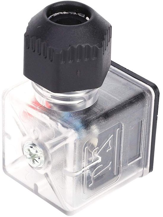 5 Stuks Waterdichte Solenoid Ventiel Accessoires met Plug voor 12V en 24V, Universele DC Transparante Solenoid met Licht, Hydraulische Solenoid Spoel Connector en Socket voor Ventielen van Merkloos