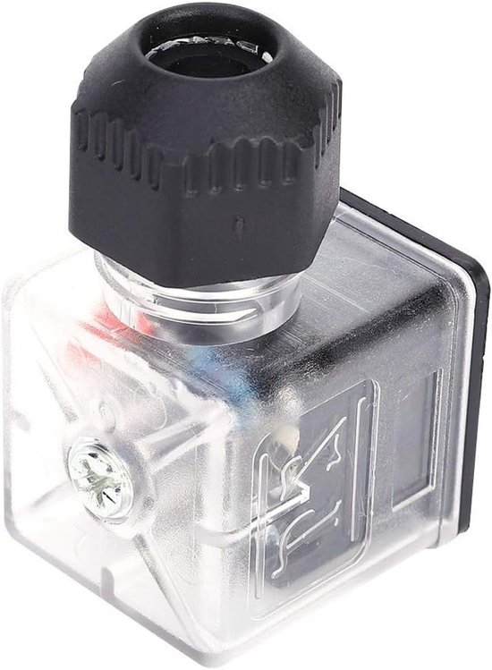 5 Stuks Waterdichte Solenoïde Ventiel Accessoires Plug voor 12V en 24V, Universele DC Transparante Solenoïde met Licht, Hydraulische Solenoïde Spoel Connector en Socket Ventiel van Merkloos