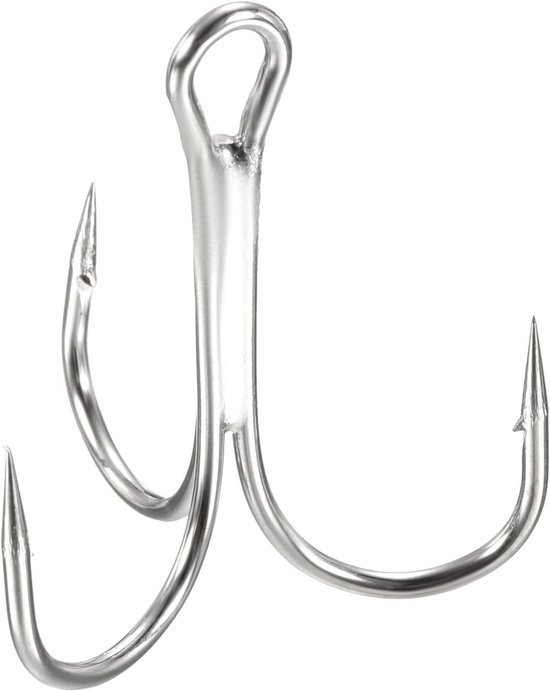 50 Pack Treble Fish Hooks - 1.2"L Carbon Steel Sharp Round Bend Hook - Triple Barbed Hook voor Freshwater en Saltwater - Visaccessoires - Hengelsport van Charles Richards