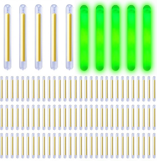 50 Pcs Small Fishing Float Light Bars, Fluorescent Night Fishing, Yellow Fishing Float Light Bars for Parties and - ShopVlot
