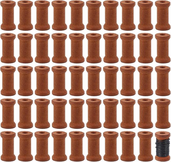 50 stuks antieke lege houten spoelen voor garens, linten en draadweverij - DIY houtprojecten