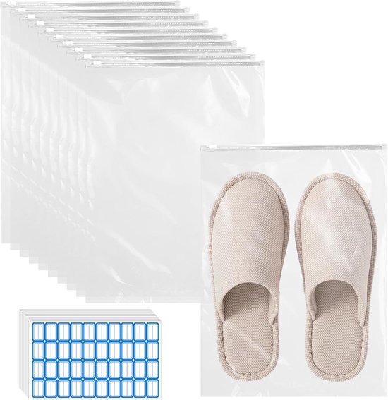 50 Stuks Herbruikbare Ritszakken,40cm×30cm Hersluitbare Kledingzakken,Frosted Zip-Lock Seal,Herbruikbare Plastic Zakken met Ritssluiting voor Kleding,Ondergoed,Waterdicht,Schoenen en Cosmetica