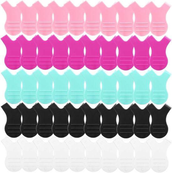 50 stuks kam voor Y-wimpers, wimperlaminering, wenkbrauwkam, wimperborstel (4,8 x 3,5 cm) (vijf kleuren)