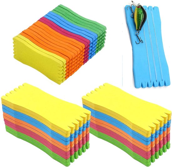 50 stuks - Vismolen, lichtgewicht draadhaspel voor het vasthouden van vislijn en haken, visaccessoires 6 x 14 cm (willekeurige kleuren) van Merkloos
