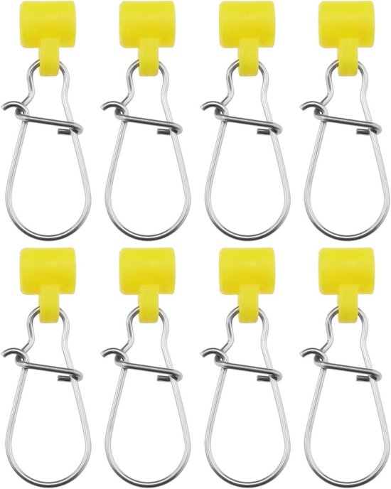 50 Stuks Visserslijn Zinkerslides met Duo Lock Clips en Haak Snap Verbinding voor Vissersaccessoires