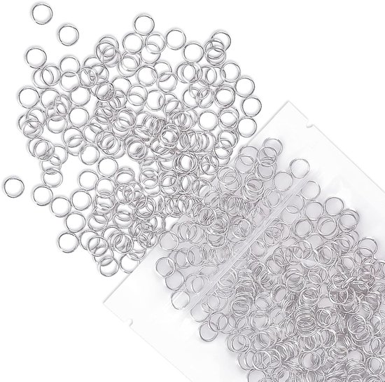 500 Stuks 6mm Dubbele Lussen Splitringen - Mini Metalen Ringverbindingen voor Sieraden, Halskettingen, Armbanden en Creatieve Projecten