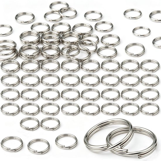 500 stuks Sleutelringen Splitringen Dubbele Lussen Kleine Metaal Open Buigringen 6 mm Ronde Sleutelhangers voor doe-het-zelf Sieraden Kettingen Armbanden Oorbellen
