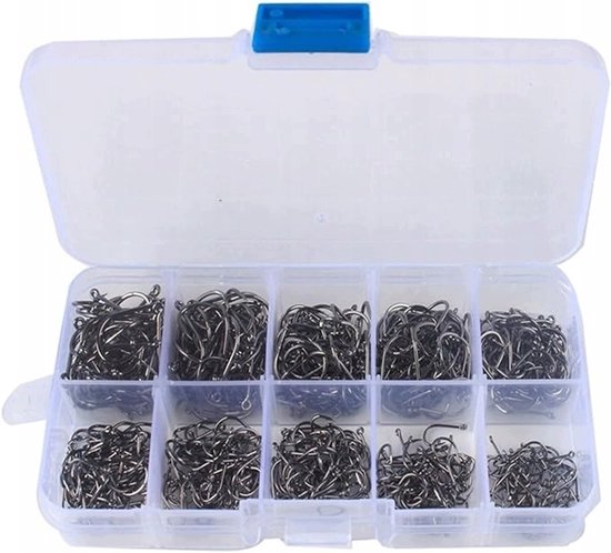 500 Vis Haken Set - Hoge Koolstofstaal - Maten 3-12#