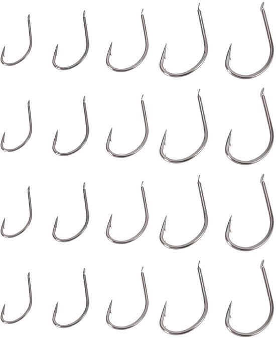 50pcs Fine Pole Special Hooks Thin Rod Long Handle Barbed Fish Hook for Bloodworms Crucy Carp Squat Fish Pinkie Fish Maggots Castor Fish Black