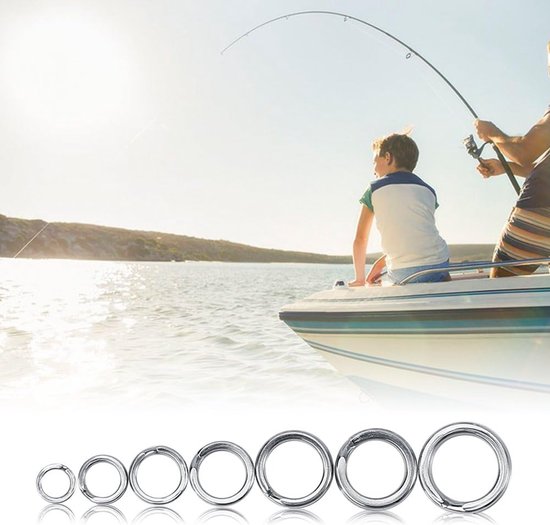 50Pcs/100Pcs Split Rings voor Vissen - RVS Vissersgerei Bait Lure Connectors Ring Dubbele Cirkel voor Sleutelhanger van POC aalis
