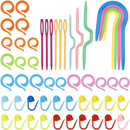 53-delige Haaknaalden Set voor Beginners - Plastic Naalden, Breiaccessoires en Haakaccessoires