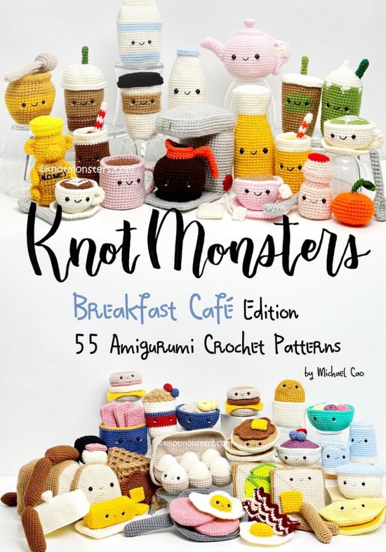 55 Amigurumi Haakpatronen: Realistisch Ontbijt & Cafe Voedsel voor Beginners van Merkloos