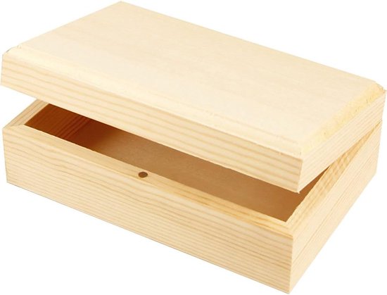 576300 Houten juwelenkistje, 1-delig, magnetisch vangdeksel, grenen