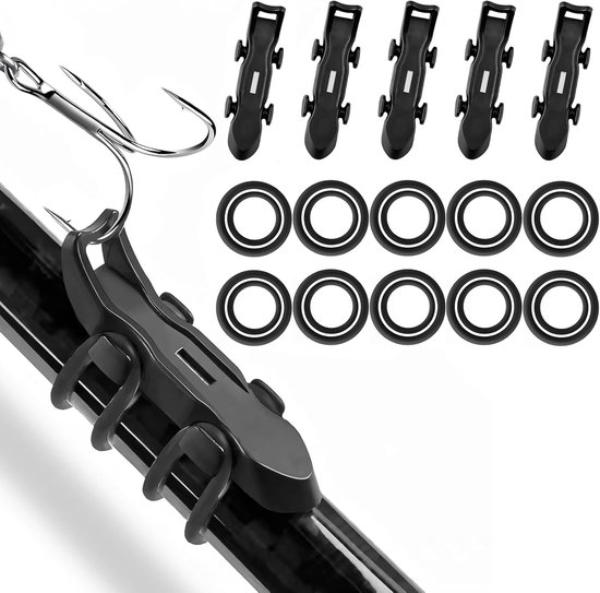 5pcs Fishing Rod Hooks Keeper Fishing Hooks Plastic Bait Holder Hooks Fishing Holder Fishing Hook Holder with 2 Sizes - ShopVlot