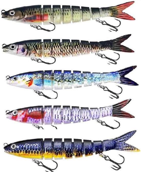 5pcs Mini Glide Baits,Gewrichtsgebonden zwemlokaas voor het vissen op