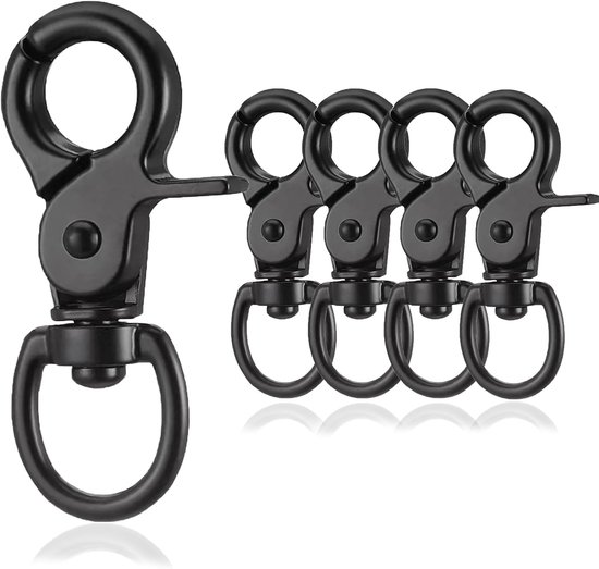 5Pcs Swivel Carabiner Hook - Scissor Carabiner Hook - Dog Clip Hook - Swivel Keychain Carabiner Clasp voor Kleine Honden - Puppies - Huisdieren - Multifunctioneel - Thuis - Kamperen van Merkloos