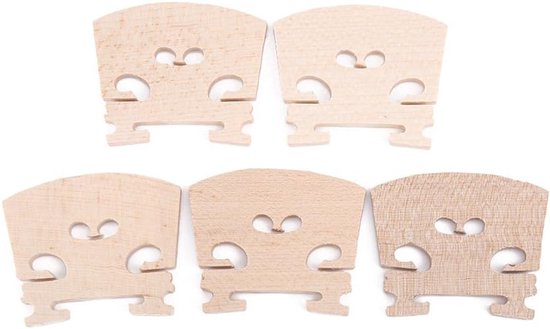 5Pcs Viool Bruggen Viool Vervangingen Onderdelen Instrument Fitting Accessoire Hoge Kwal Viool Onderdelen voor 4/4 Formaat Viool