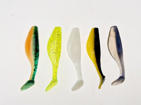 5x Shad 7,5cm - 3 inch assortiment B in diverse kleuren uit Amerika van Relax Lures