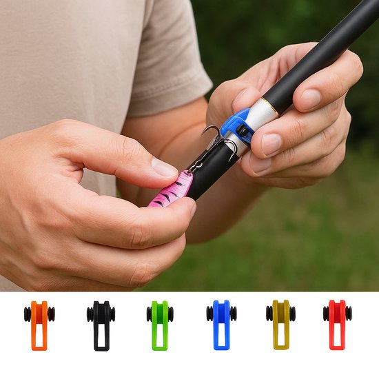 5x Veilige Haakhouders voor Vishaak – Duurzaam ABS Kunststof – Bescherm & Organiseer Uw Haken – Compact, Praktisch & Ruimtebesparend van Merkloos