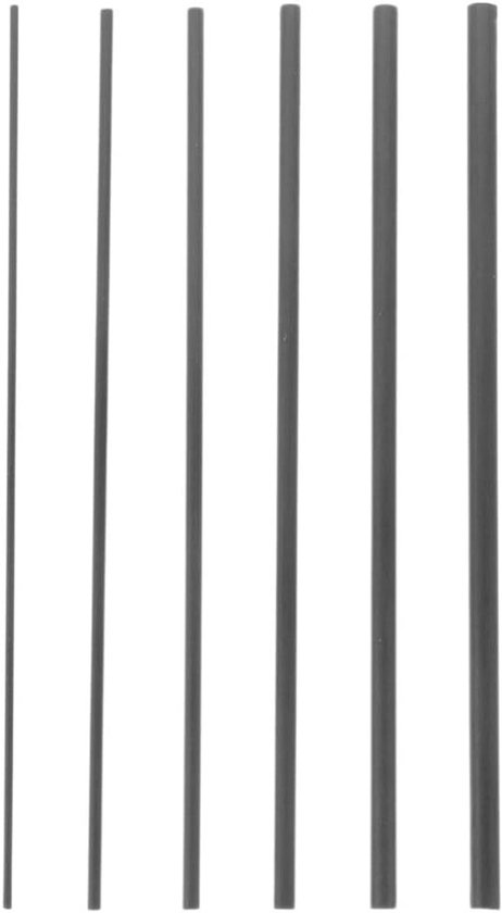 6-delige Reparatieset voor Hengels met Carbon Fiber Sticks, Schuurpapier en Wikkeldraad voor Baitcasting Hengels