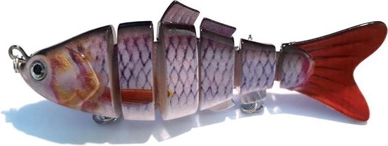 6 delige Swimbait Voorn kunstaas voor snoek 10cm - 20 gram, 3D ogen van Troutlook